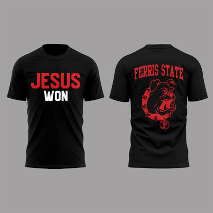 Limited Edition Ferris St. Football x Jesus Won 2025 TShirt -PA091525022