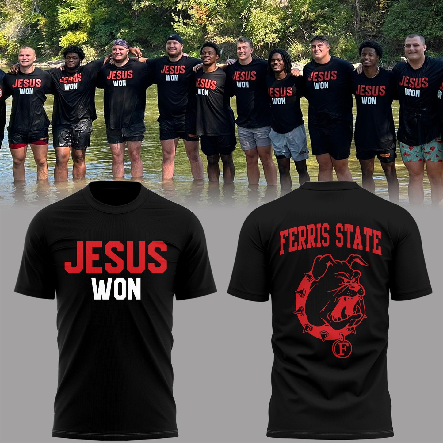 Limited Edition Ferris St. Football x Jesus Won 2025 TShirt -PA091525022