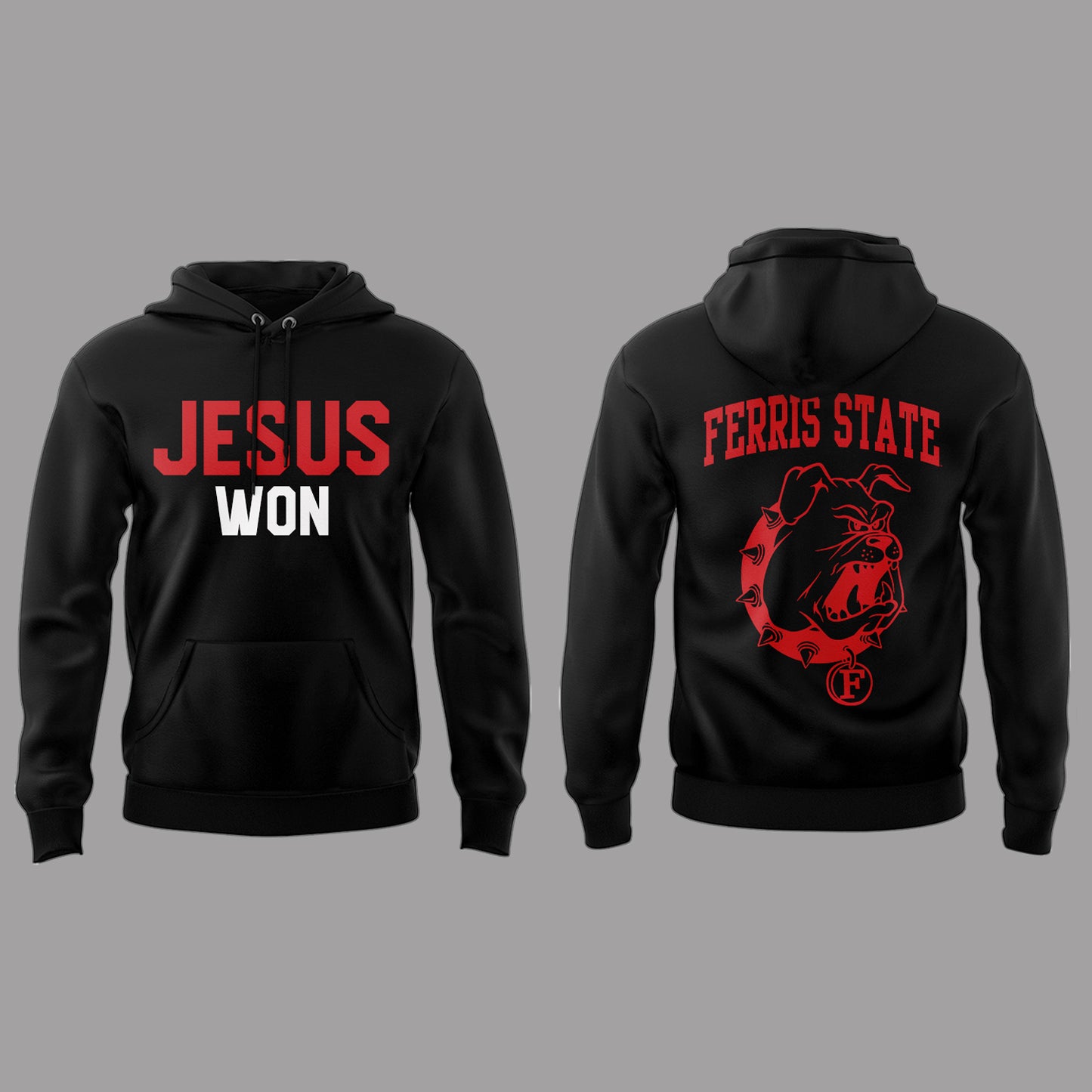 Limited Edition Ferris St. Football x Jesus Won 2025 Hoodie-PA091525023