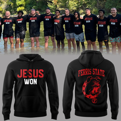 Limited Edition Ferris St. Football x Jesus Won 2025 Hoodie-PA091525023