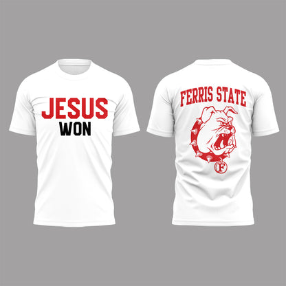 Limited Edition Ferris St. Football x Jesus Won 2025 TShirt -PA091525024