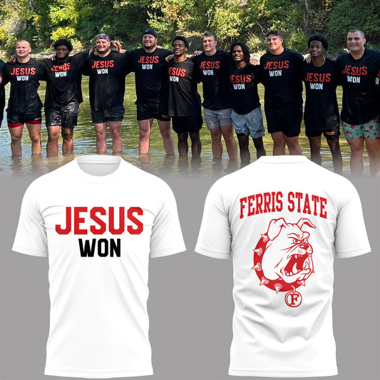 Limited Edition Ferris St. Football x Jesus Won 2025 TShirt -PA091525024