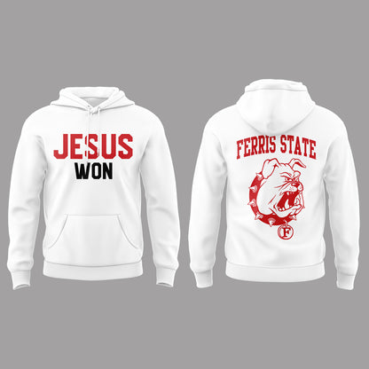 Limited Edition Ferris St. Football x Jesus Won 2025 Hoodie-PA091525025