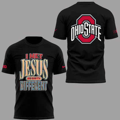 Back at Ohio State, J.T. Tuimoloau makes a statement in the ‘I MET JESUS AND NOW I’M DIFFERENT’ T-Shirt
