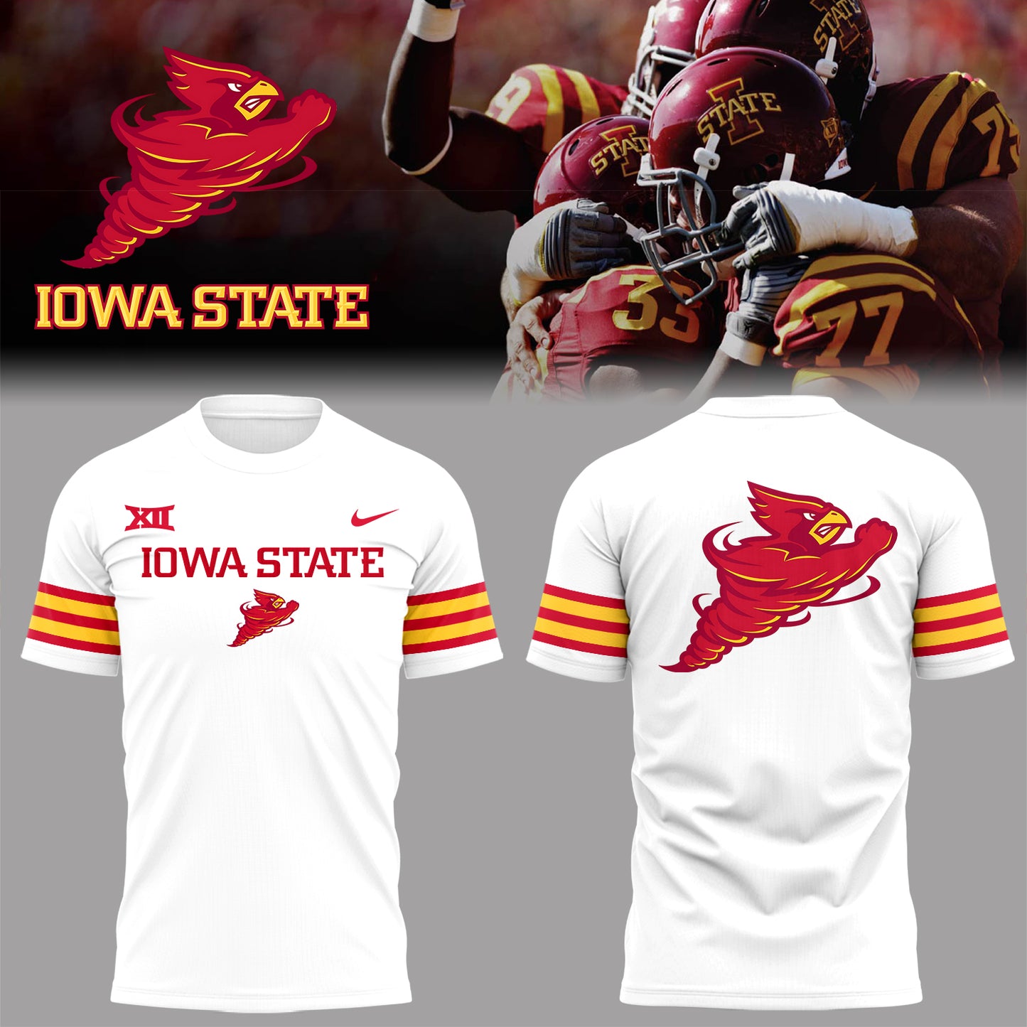 Limited Iowa State New Helmet Logo TShirt -PA112225014