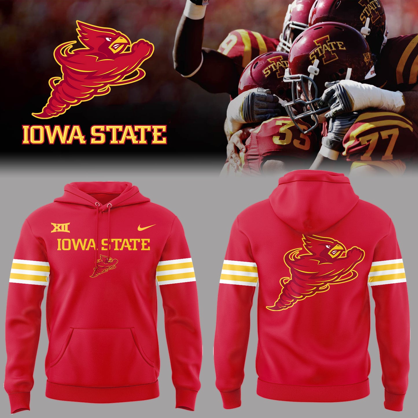 Limited Iowa State New Helmet Logo Hoodie-PA112225015