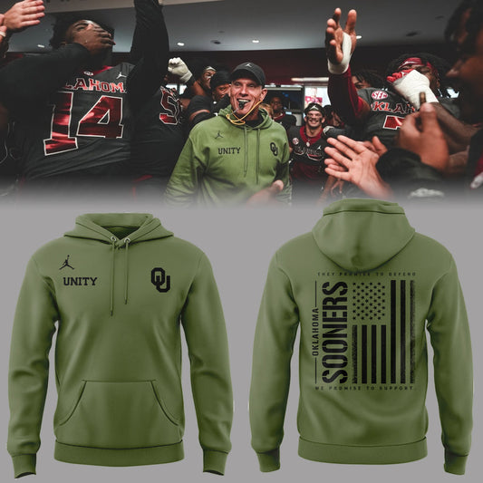 Men's Jordan Olive Oklahoma Football 2025 Salute To Service Hoodie