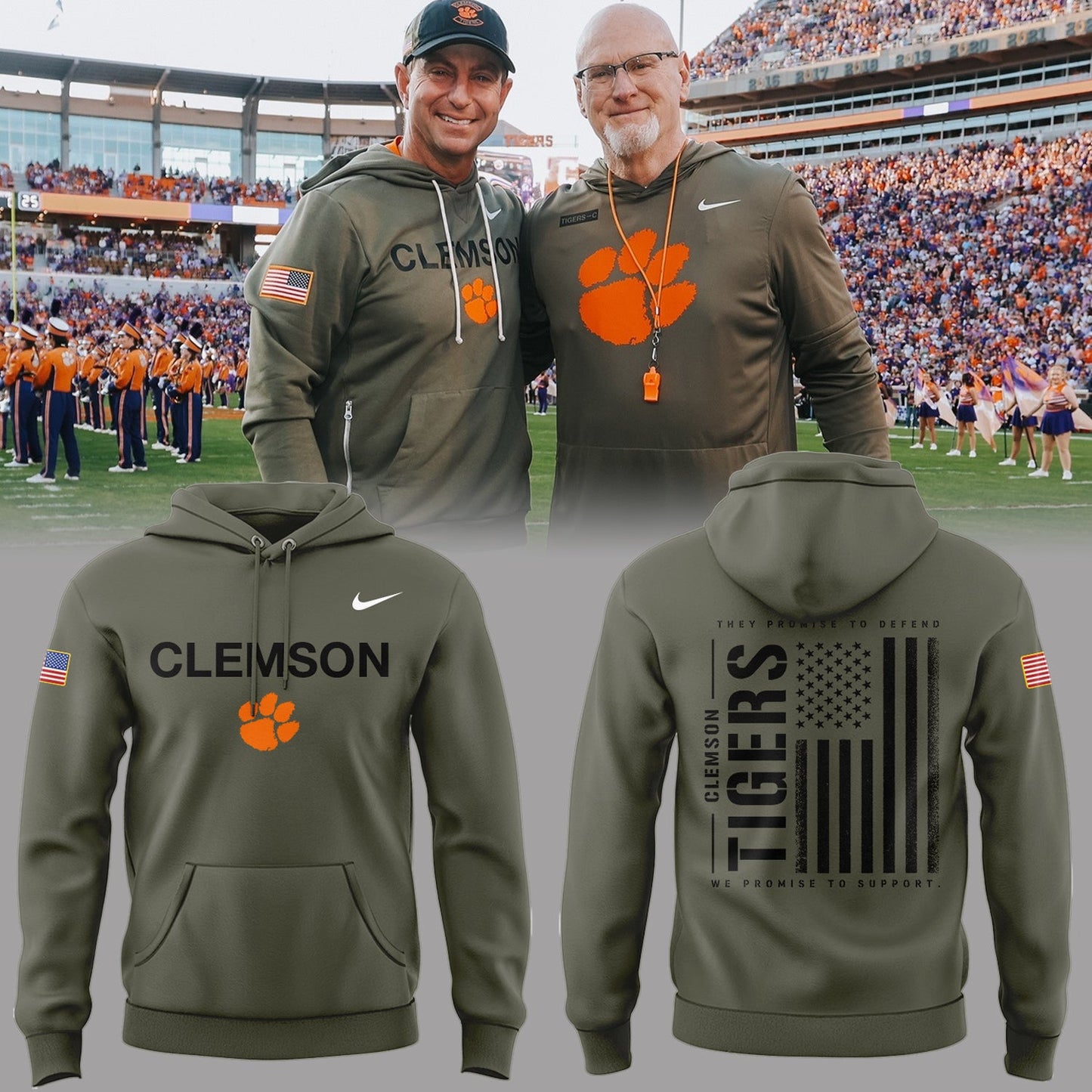 Limited Edition Clemson Military Appreciation Hoodie-PA112425004