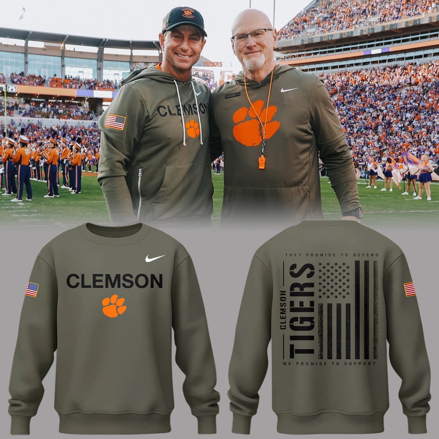Limited Edition Clemson Military Appreciation Sweatshirt-PA112425006