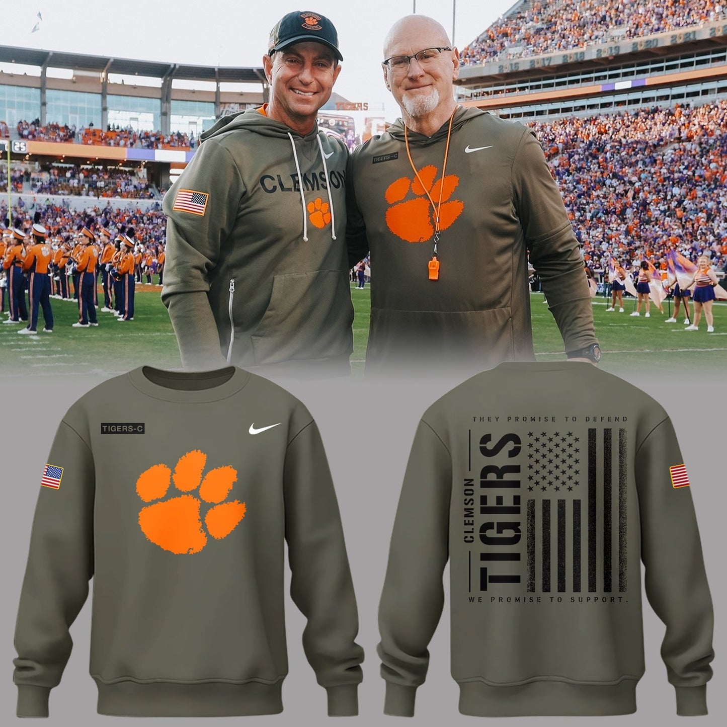 Limited Edition Clemson Military Appreciation Sweatshirt-PA112425009