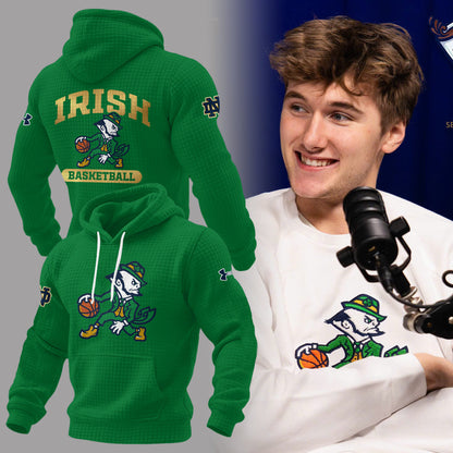 Limited Edition ND Basketball New Logo Waffle Hoodie-PA121025005