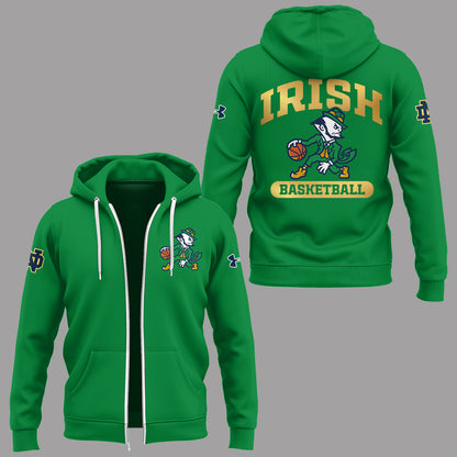 Limited Edition ND Basketball New Logo Zip Hoodie-PA121025008