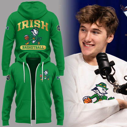 Limited Edition ND Basketball New Logo Zip Hoodie-PA121025008