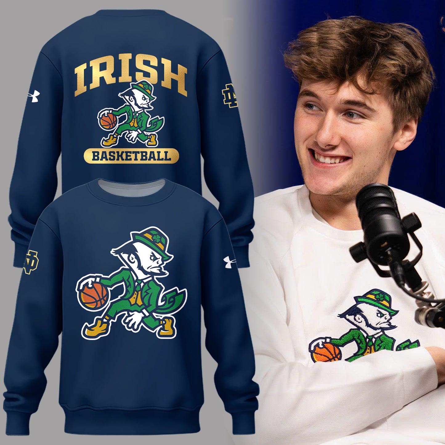 Limited Edition ND Basketball New Logo Sweatshirt-PA121025011