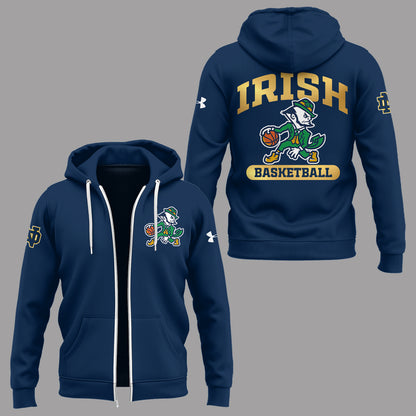 Limited Edition ND Basketball New Logo Zip Hoodie-PA121025012