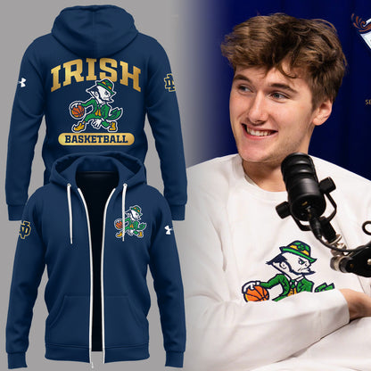 Limited Edition ND Basketball New Logo Zip Hoodie-PA121025012