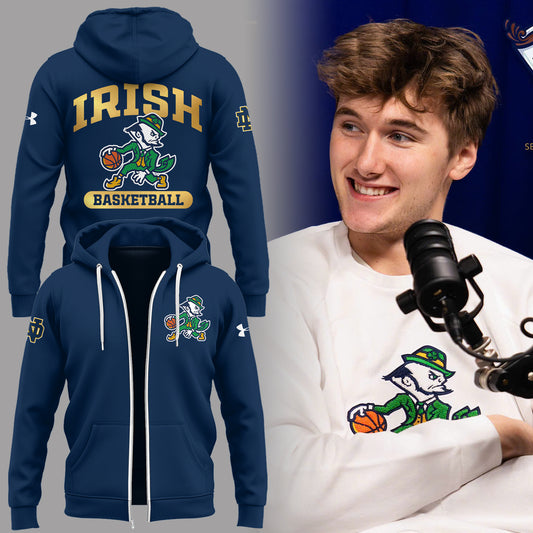 Limited Edition ND Basketball New Logo Zip Hoodie-PA121025012