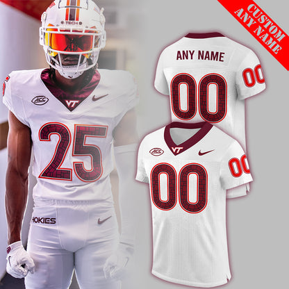 Virginia Tech Hokies Football 2024 White Limited Custom Jersey-PU07132401