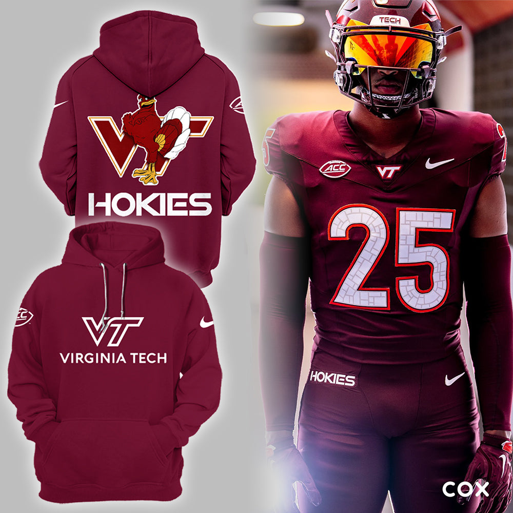 Virginia Tech Hokies Football 2024 Red Limited Hoodie-PU07132405