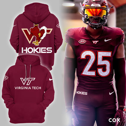 Virginia Tech Hokies Football 2024 Red Limited Hoodie-PU07132405