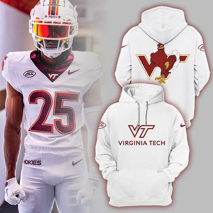 Virginia Tech Hokies Football 2024 White Limited Hoodie-PU07132406