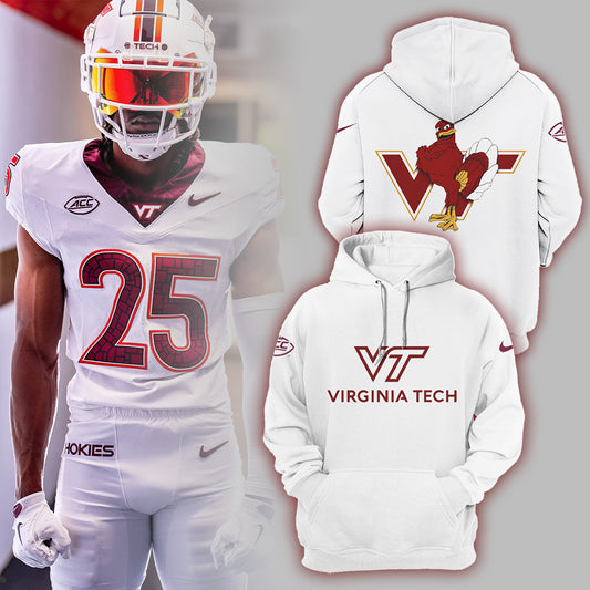 Virginia Tech Hokies Football 2024 White Limited Hoodie-PU07132406