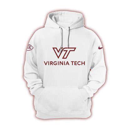 Virginia Tech Hokies Football 2024 White Limited Hoodie-PU07132406