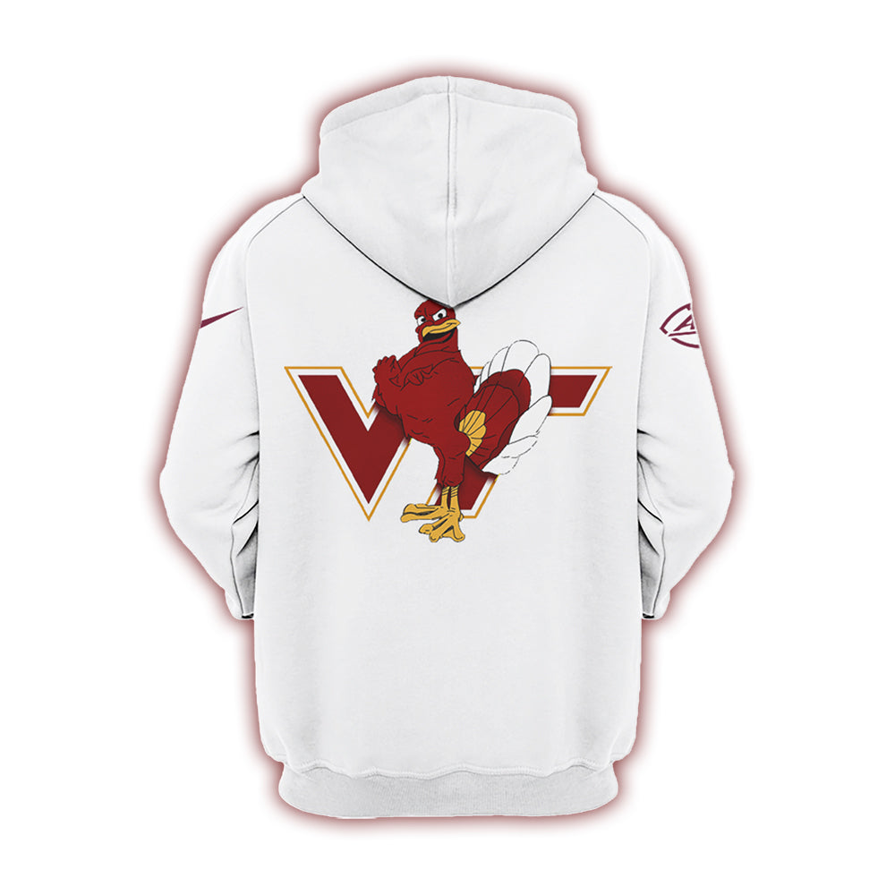 Virginia Tech Hokies Football 2024 White Limited Hoodie-PU07132406
