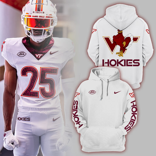 Virginia Tech Hokies Football 2024 White Limited Hoodie-PU07132407