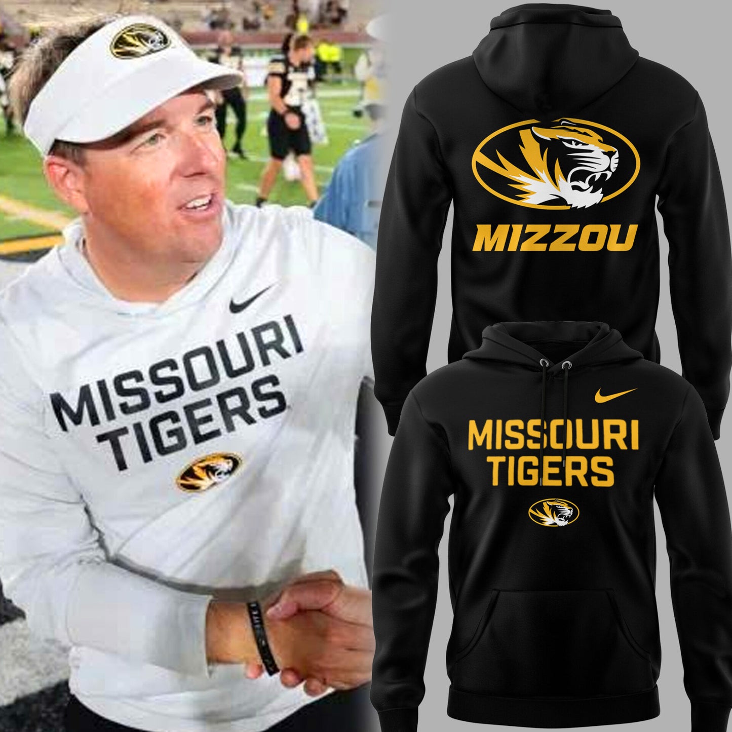 Limited Edition Mizzou Football Coach Eliah Drinkwitz Black Hoodie-PU25090784