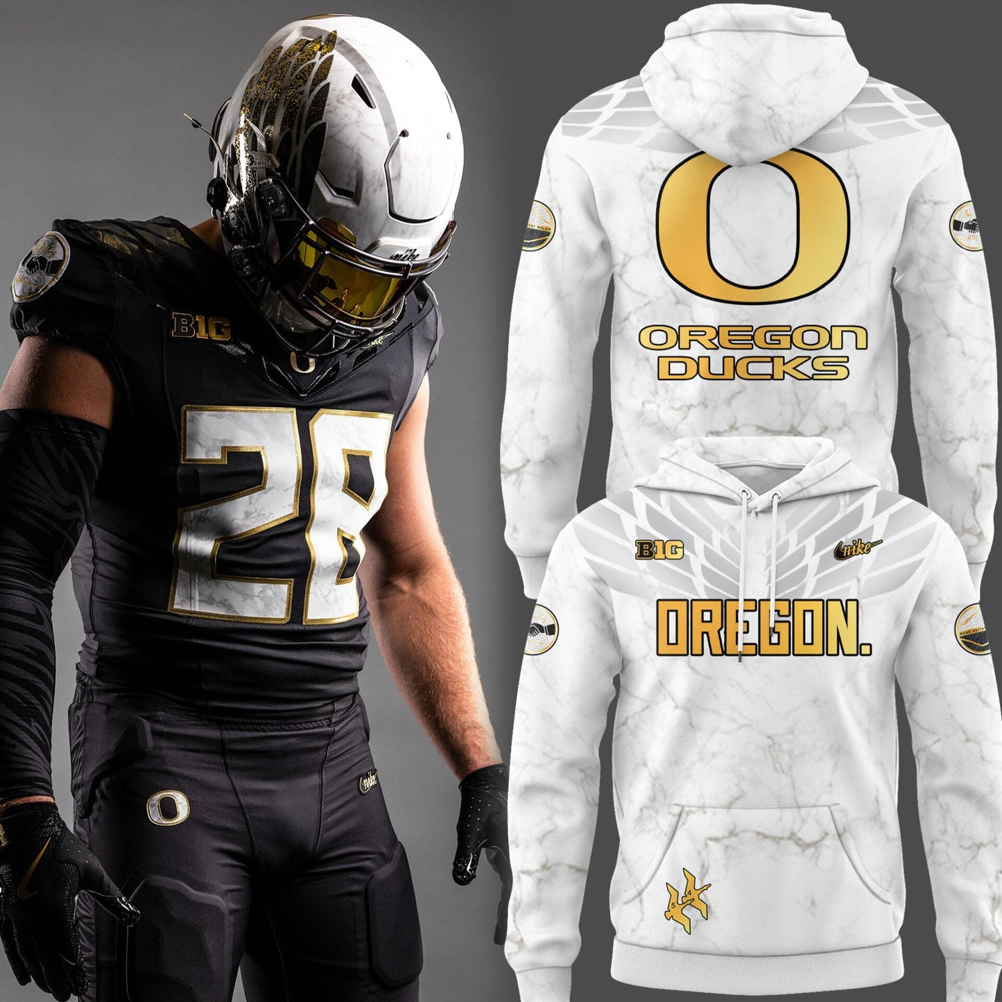 Limited Edition Ducks FB A Tribute to Phil and Bill “ShoeDuck” White Hoodie-PU25091509