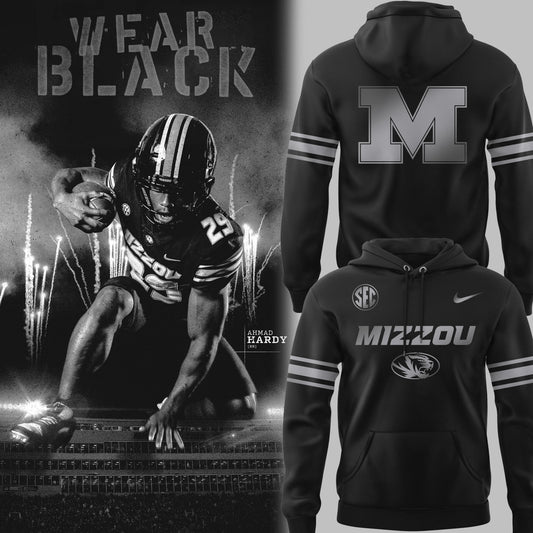 Limited Edition Mizzou Football Blackout Hoodie-PU25092153