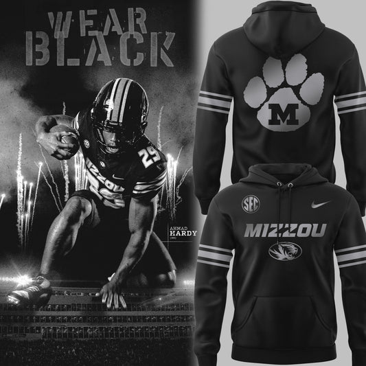 Limited Edition Mizzou Football Blackout Hoodie-PU25092154