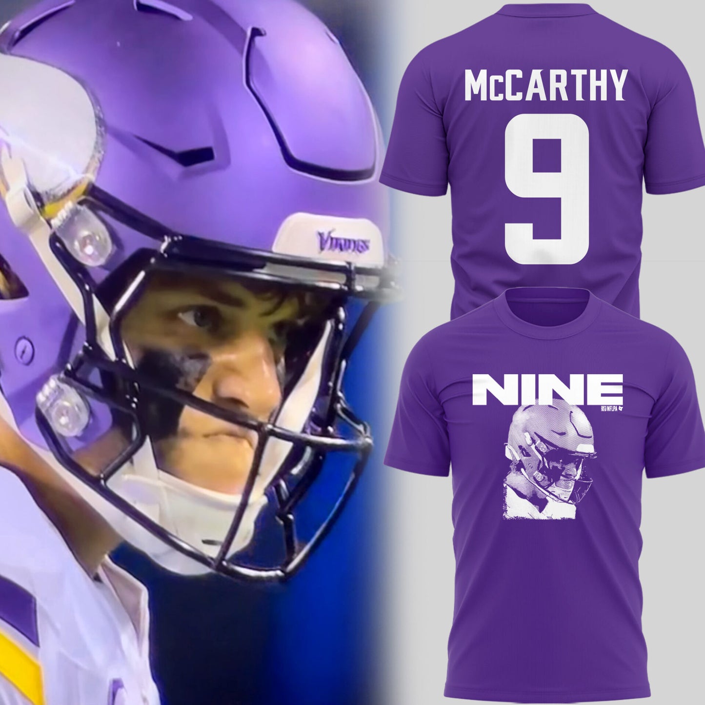 Limited Edition J.J. McCarthy: Nine Purple TShirt-PU25121016