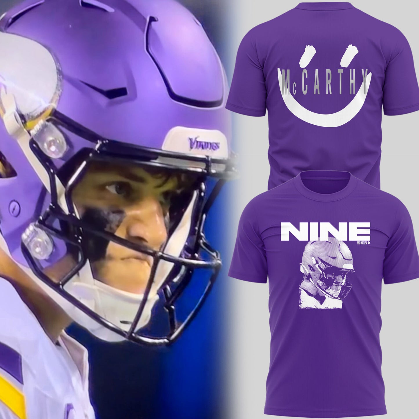 Limited Edition J.J. McCarthy: Nine Purple TShirt-PU25121017