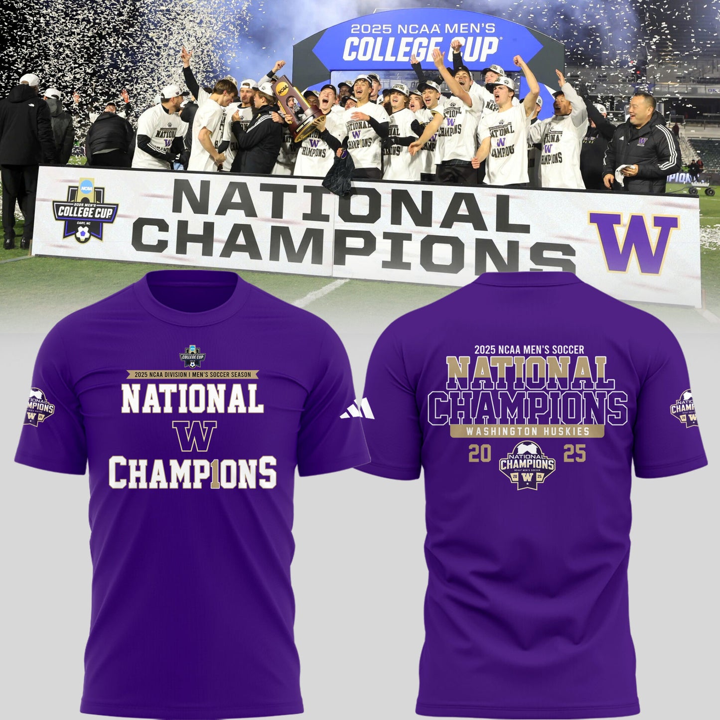 Limited Edition Huskies National Champions T-Shirt-PU25121609