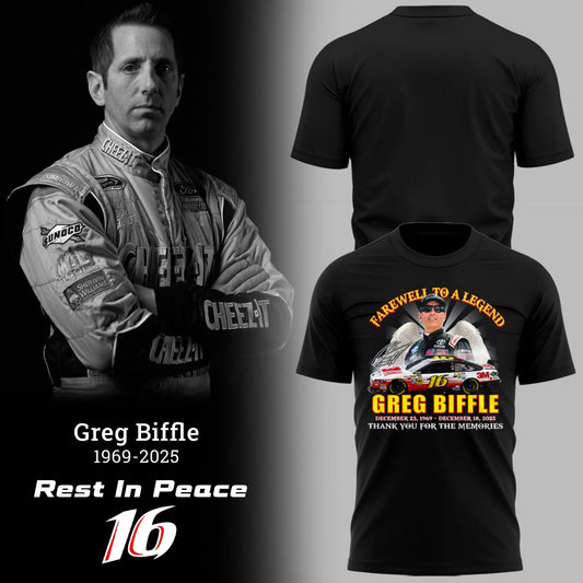 Limited Edition Rest In Peace Greg Biffle TShirt-PU25121939