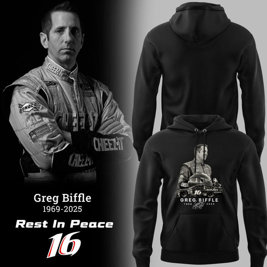 Limited Edition Rest In Peace Greg Biffle Hoodie-PU25121943