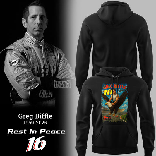 Limited Edition Rest In Peace Greg Biffle Hoodie-PU25121947