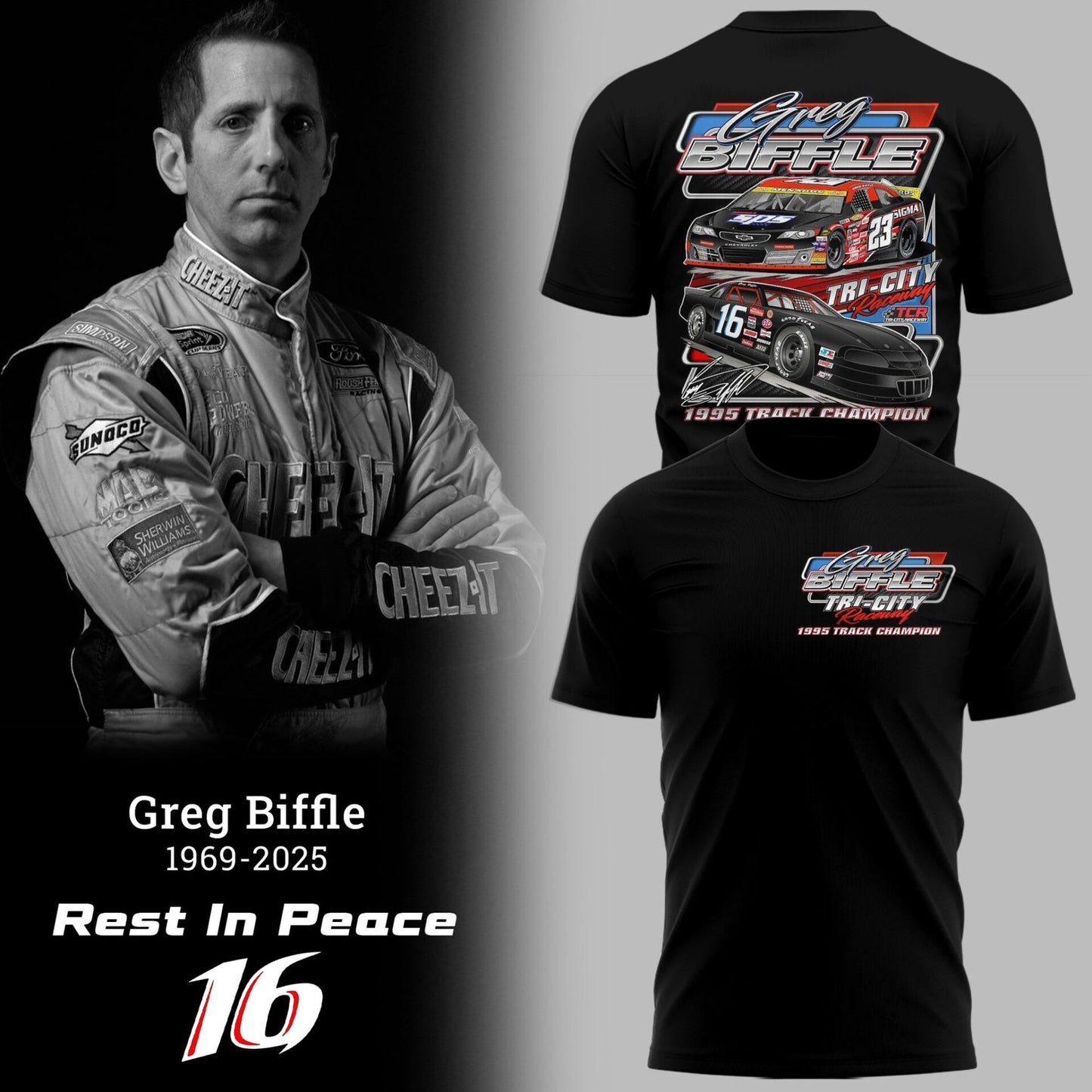 Limited Edition Rest In Peace Greg Biffle TShirt-PU25121948