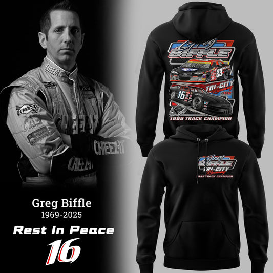 Limited Edition Rest In Peace Greg Biffle Hoodie-PU25121949