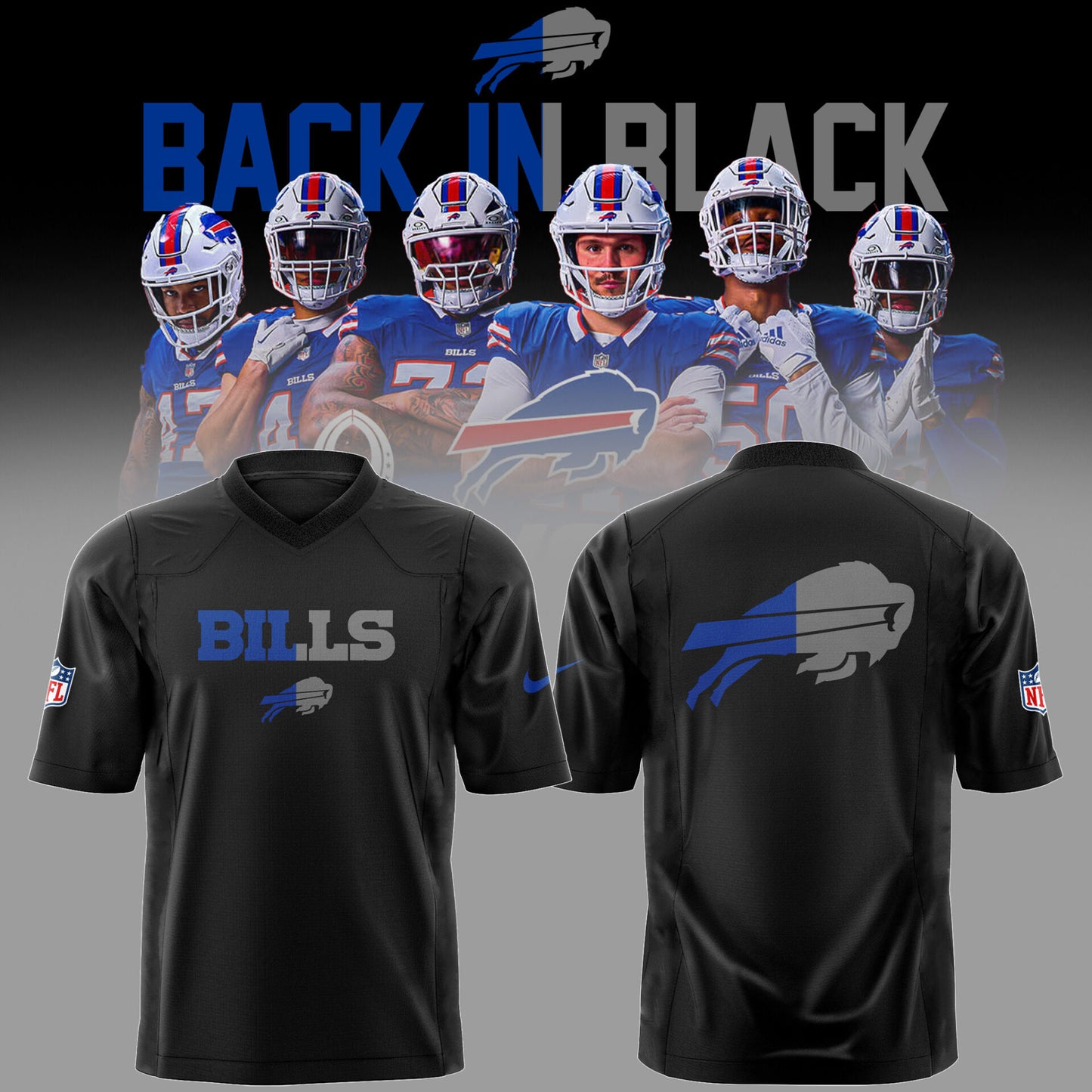 Limited Edition BIL 🏈 Back In Black Jersey-PU25122404