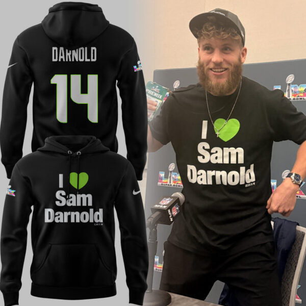 SEAT 🏈 ‘I 💚 Sam Darrno’ Hoodie-PU26020622