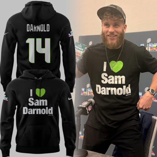 SEAT 🏈 ‘I 💚 Sam Darrno’ Hoodie-PU26020622