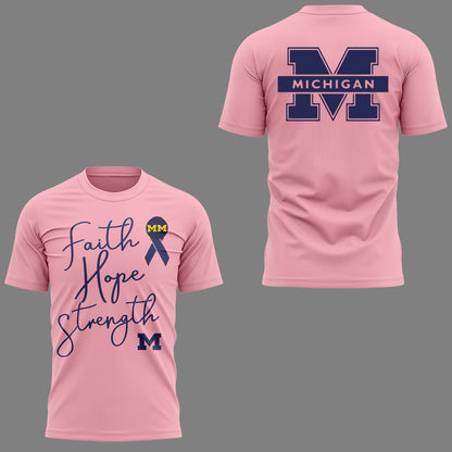 Limited Edition Michigan MBB Block Cancer Shirt-PU26020706