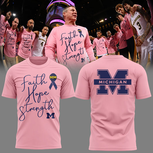 Limited Edition Michigan MBB Block Cancer Shirt-PU26020706