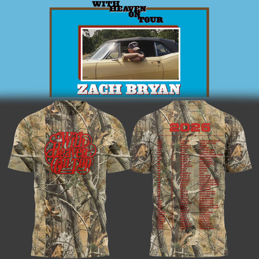 Limited Zach “With Heaven On Tour 2026.” TShirt-PU26030711