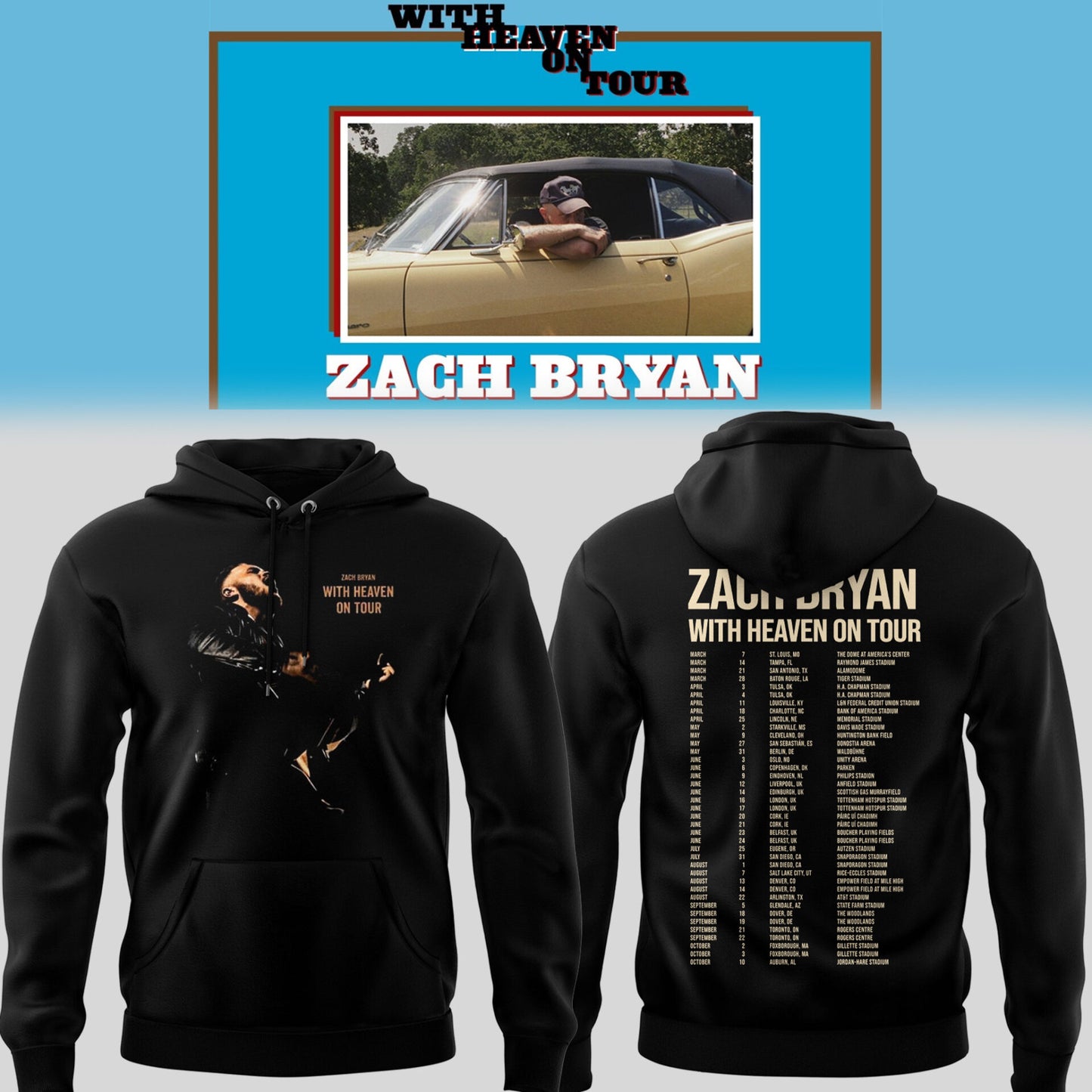 Limited Zach “With Heaven On Tour 2026.” Hoodie-PU26030943