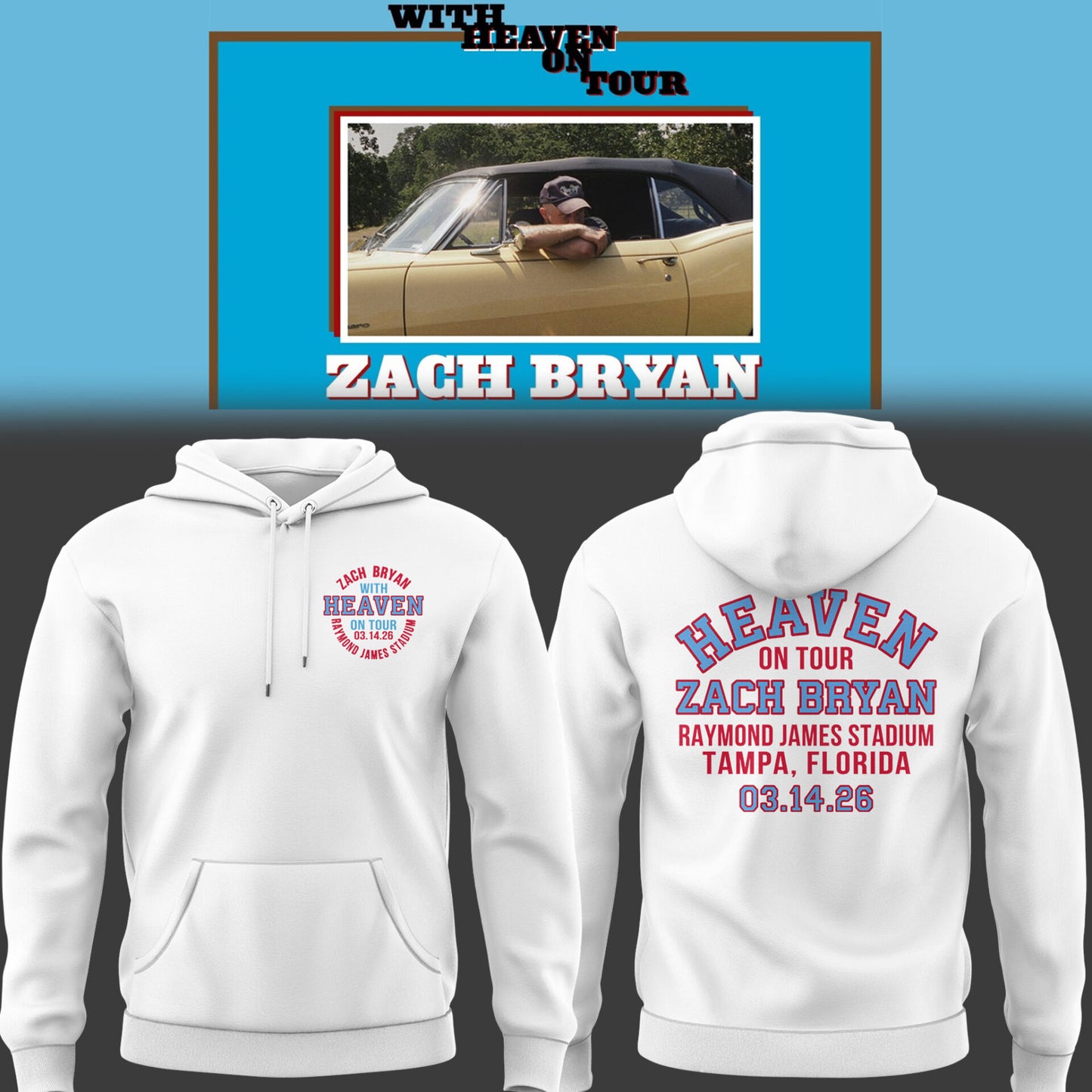 Limited Zach “With Heaven On Tour 2026.” in Florida Hoodie-PU26031403