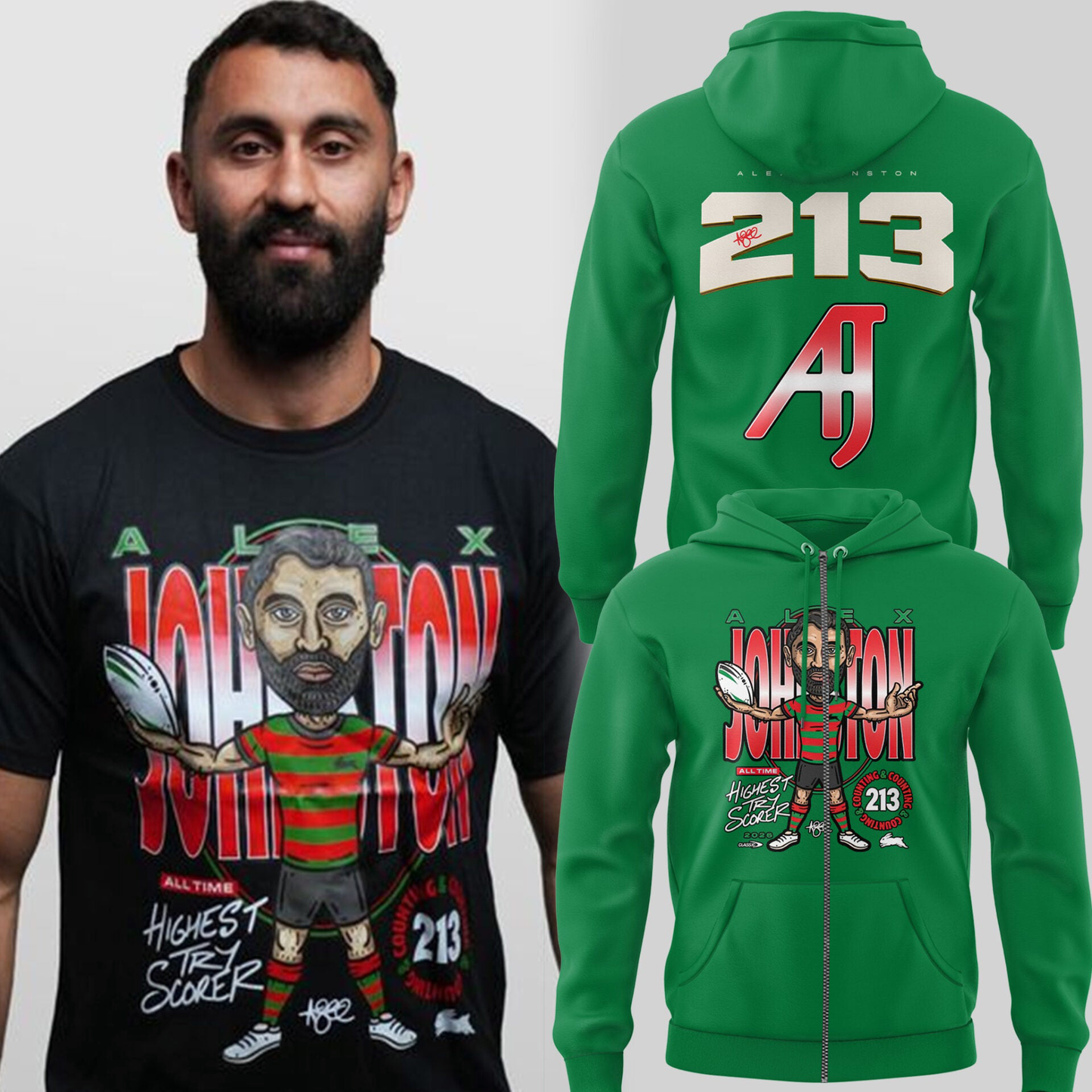 Limited Edition Alex Johnston Record Breaker ZipHoodie